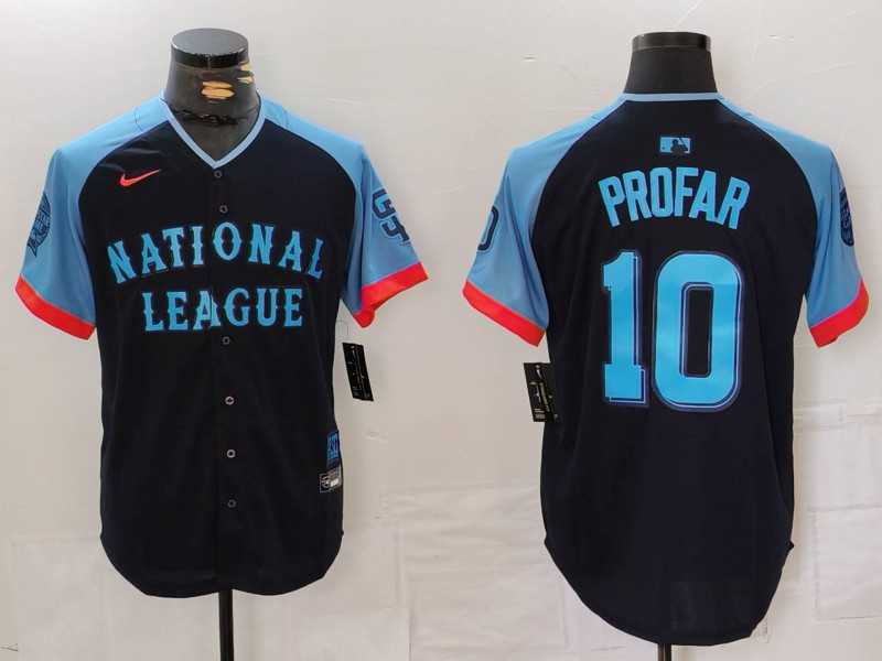 Mens San Diego Padres #10 Jurickson Profar Navy 2024 All Star Limited Stitched Jersey